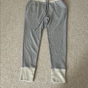 Twenty Gray and Cream Ribbed Pants